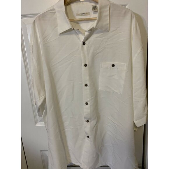 New Moda Campia Moda Button shirt Men’s Sz XXL White  short‎ sleeve NWT - Picture 4 of 8